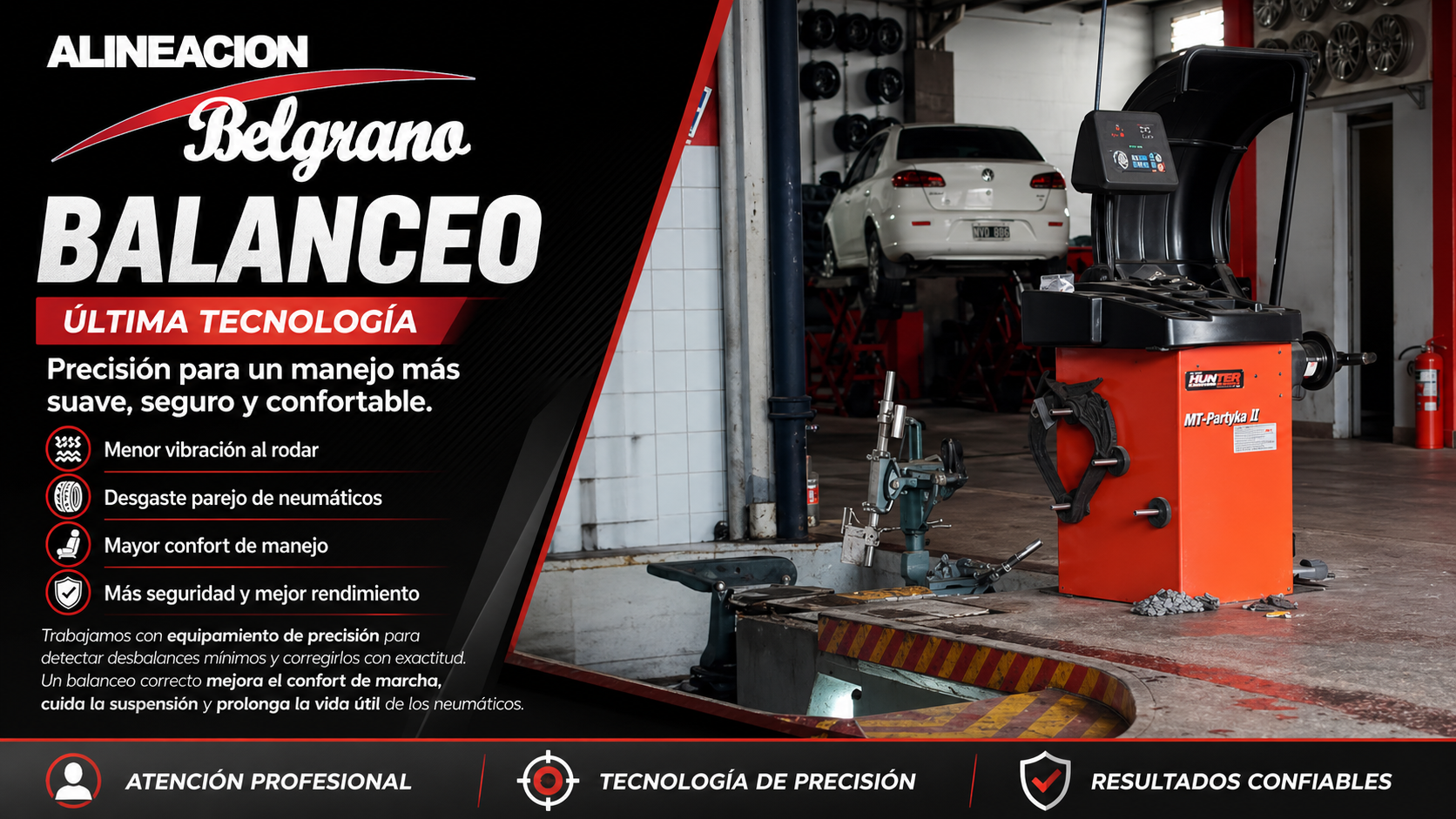 Equipo de balanceo de ruedas